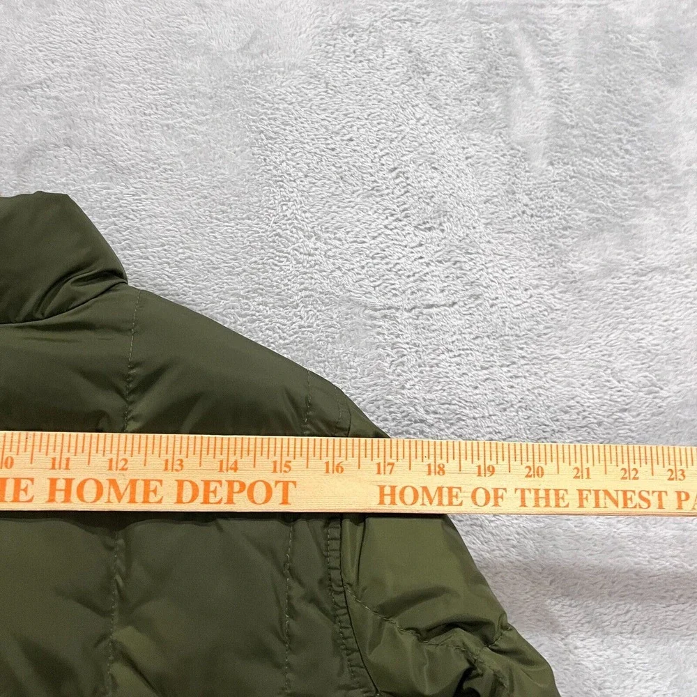 Lands End Goose Down Jacket‎ S 6-8 Coat Reversible Quilted Parka Puffer